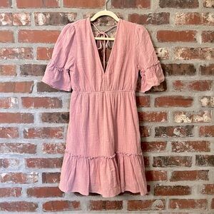 HYFVE Tiered Ruffle Back Tie Dress